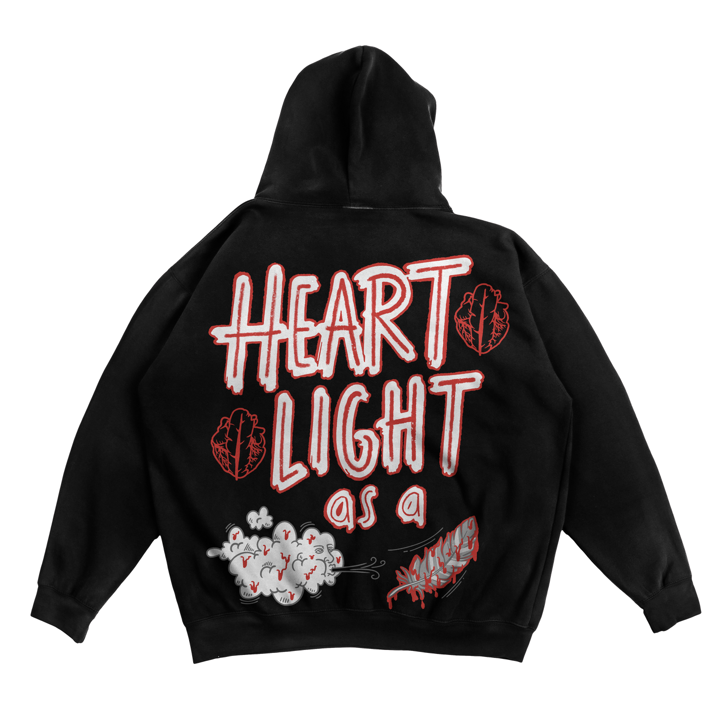 HeartfeatherEqual BLACK CEMENT HOODIE