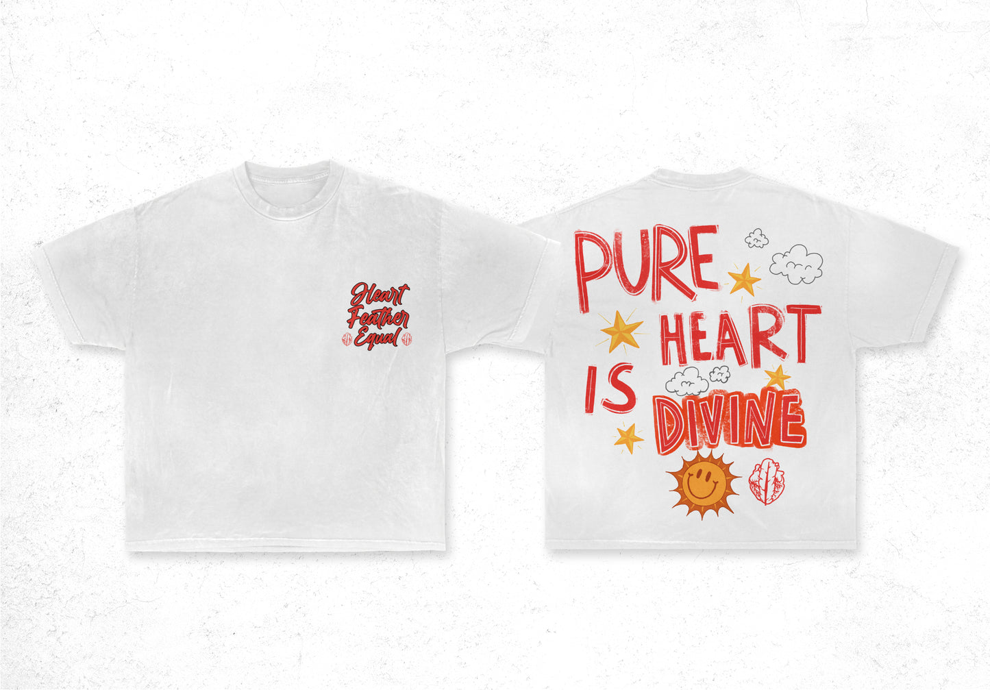 HeartfeatherEqual White 🤍 Tshirt