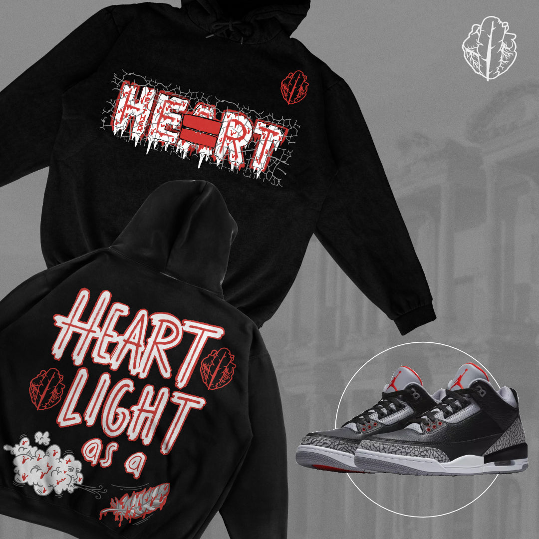 HeartfeatherEqual BLACK CEMENT HOODIE